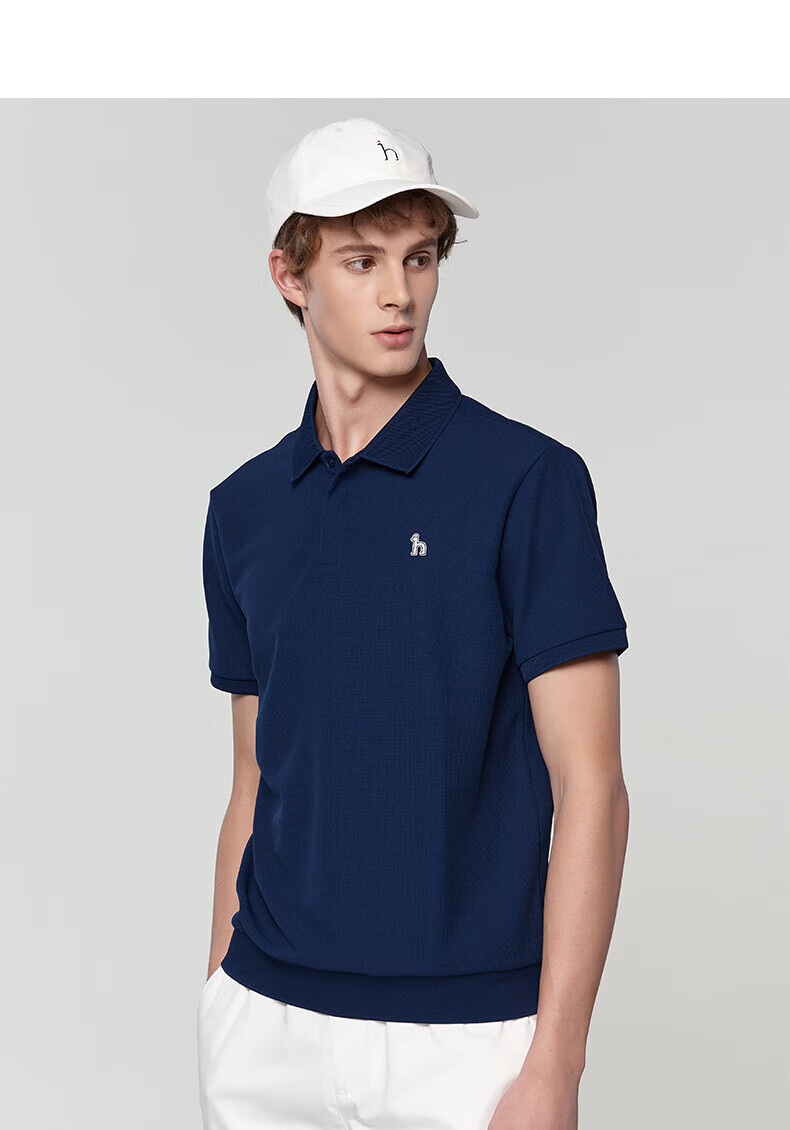 HAZZYS Men's Summer Moisture-Wicking Quick-Dry 3A Antibacterial Short Sleeve Polo Shirt ASTZE0CBEC8 15